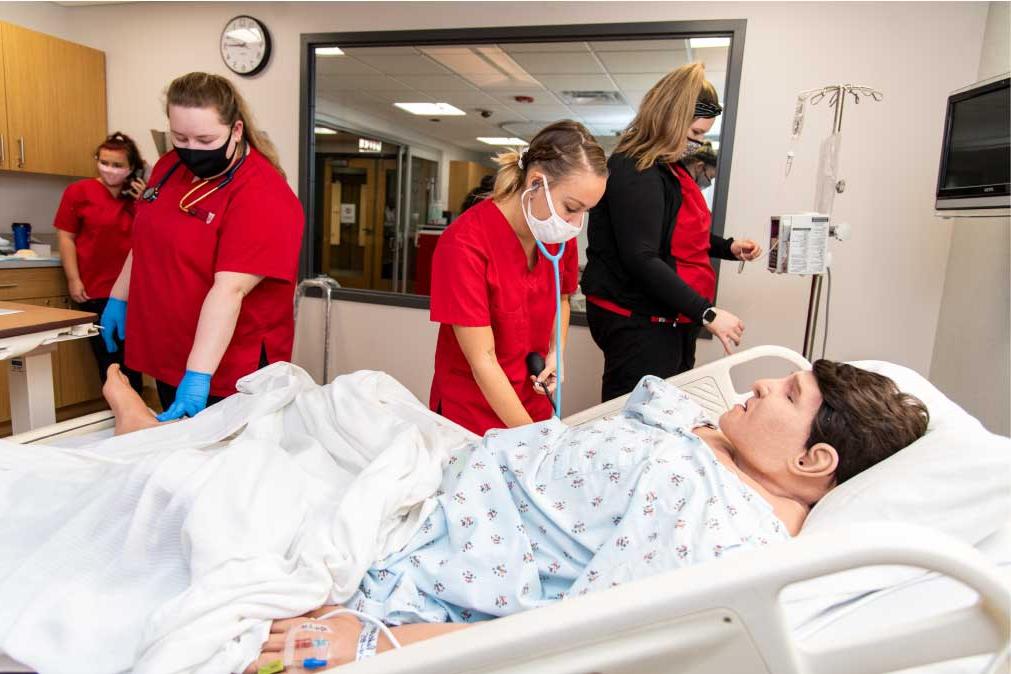 The Simulation Lab is equipped with high-fidelity mannequins.